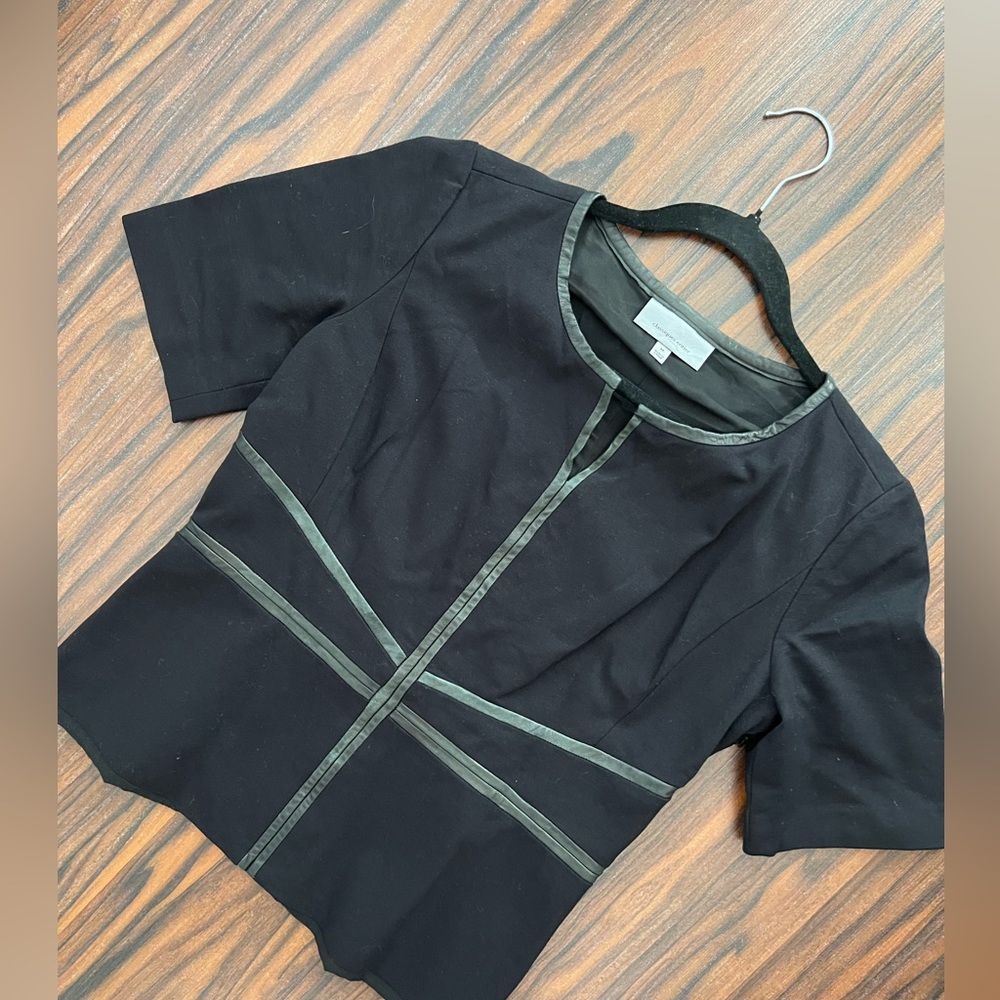 Classiques Entier structured top with leather trim